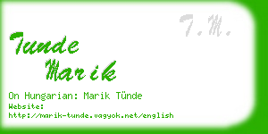 tunde marik business card